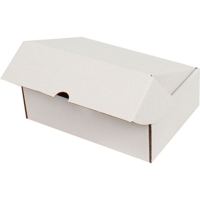 15x13x5cm Kutu - 0,5 Desi Kutu - Kilitli Kutu - Beyaz - Thumbnail