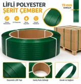 16mm Polyester Şerit Çember - Yeşil - 2