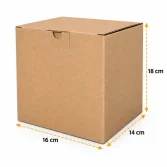 16x14x18cm Lockable Box - 1.3 Desi Box - Kraft - 2