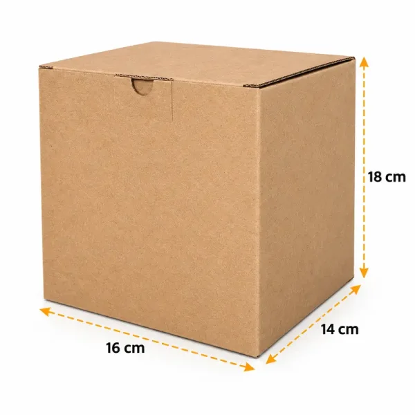 16x14x18cm Lockable Box - 1.3 Desi Box - Kraft - Kolicim (1)