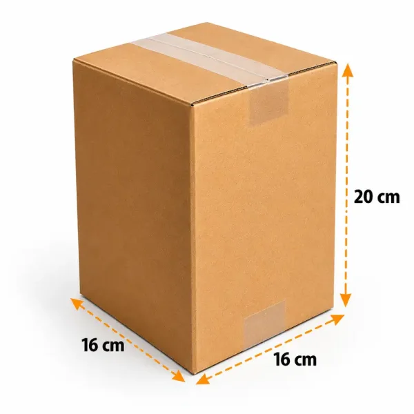 16x16x20cm Koli - 1,7 Desi Koli - Çift Oluklu Koli - 3