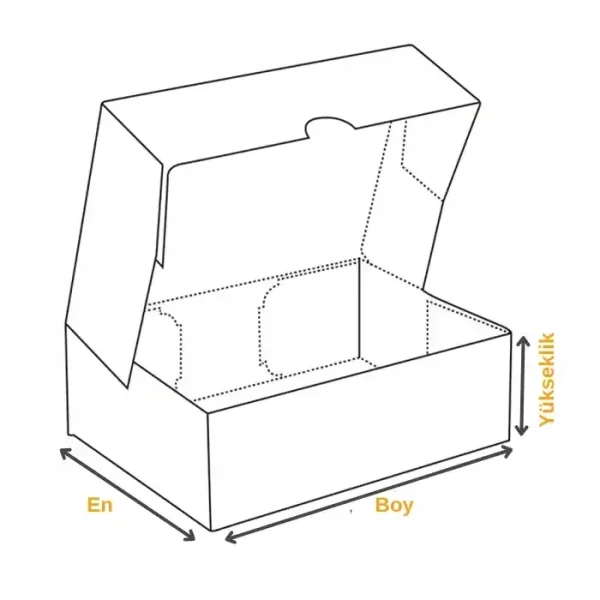 17x12,5x7,5cm E Ticaret Kutusu - 0,5 Desi Kutu - 4 Nokta Kutu - Beyaz - 4