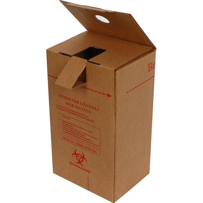 17x13x28.5cm Injector Safe Waste Box - Kraft - Thumbnail