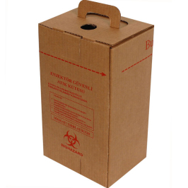 17x13x28.5cm Injector Safe Waste Box - Kraft - Thumbnail