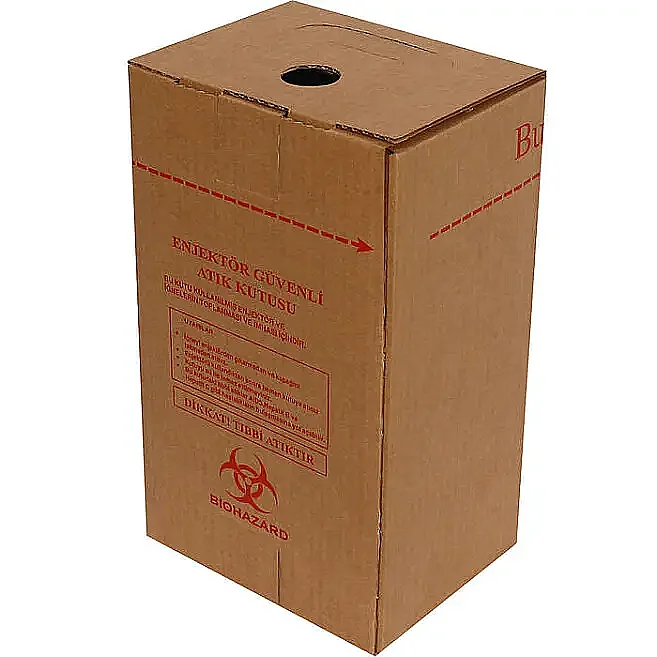 17x13x28.5cm Injector Safe Waste Box - Kraft - 4
