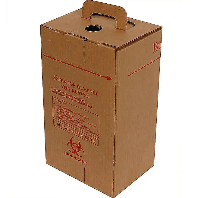 17x13x28.5cm Injector Safe Waste Box - Kraft - 5