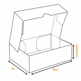 17x17x6cm E Ticaret Kutusu - 1 Desi Kutu - 4 Nokta Kutu - Kraft - 4