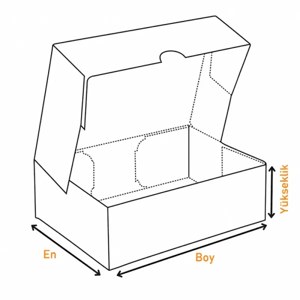 17x17x6cm E Ticaret Kutusu - 1 Desi Kutu - 4 Nokta Kutu - Kraft - 4