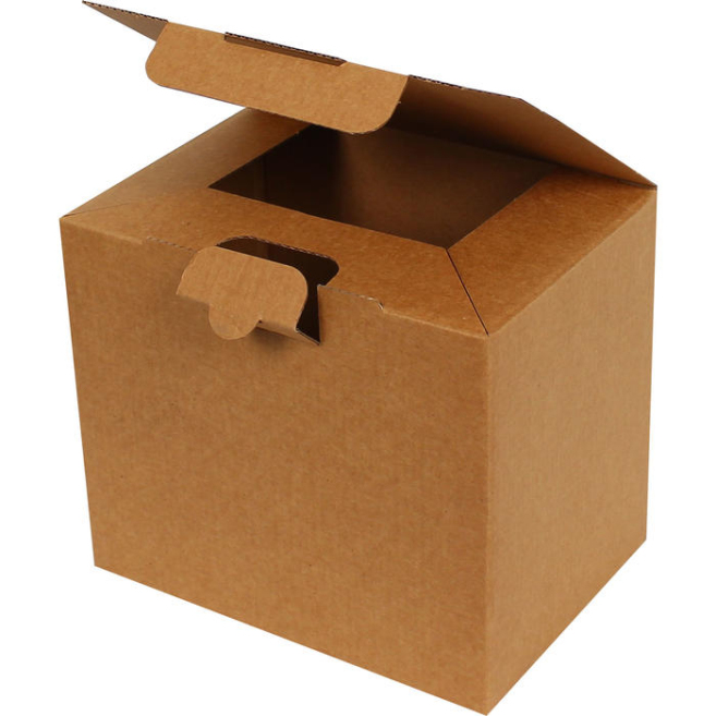 18x13x15.5cm Locked Box - Kraft