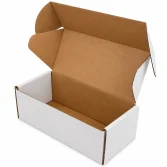18x7,5x6cm Kutu - 0,1 Desi Kutu - Kilitli Kutu - Beyaz - 1