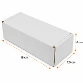 18x7,5x6cm Locked Box - White - 2