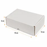 19x13x6cm Kutu - 0,5 Desi Kutu - Kilitli Kutu - Beyaz - 2