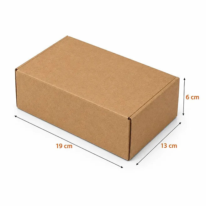 19x13x6cm Kutu - 0,5 Desi Kutu - Kilitli Kutu - Kraft - 4
