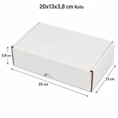 علبة بحجم 20×13×3.8 سم – حجم 0.3 ديسي – علبة مقفلة – لون أبيض - 3