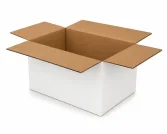 صندوق كرتون مموج مفرد 20×10×10 سم – أبيض - 3