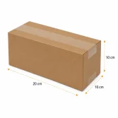 20x10x10cm Koli - 0,7 Desi Koli - Tek Oluklu Koli - Kraft - 2