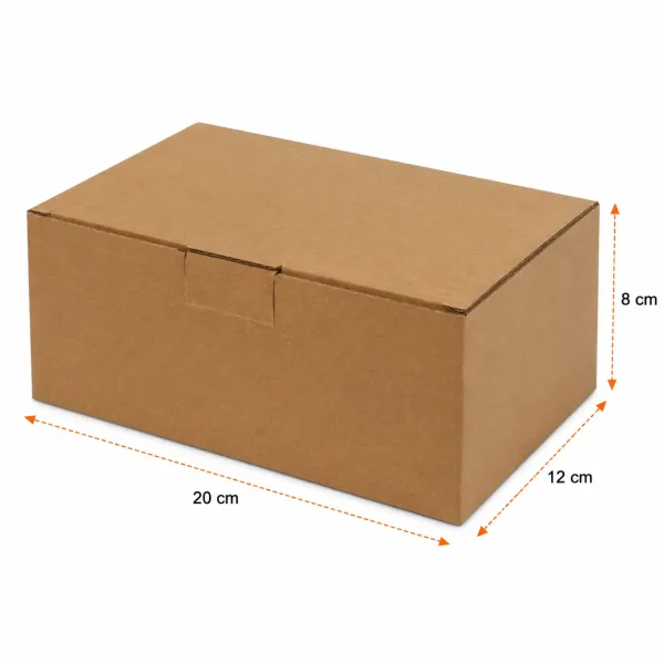 20x12x8cm Locked Box - Kraft - Kolicim (1)