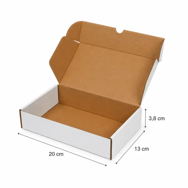 20×13×3.8 cm Box – 0.3 Desi – Locking Box – White - Kolicim (1)