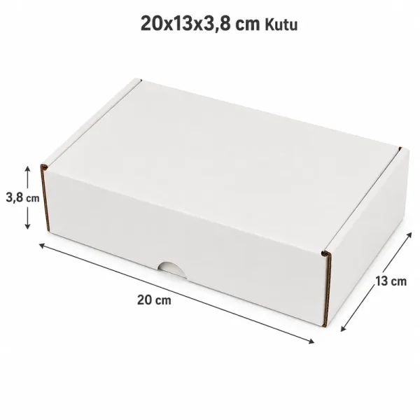 20×13×3.8 cm Box – 0.3 Desi – Locking Box – White - 3