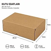 20x13x5cm E Ticaret Kutusu - 0,5 Desi Kutu - 4 Nokta Kutu - Kraft - 2
