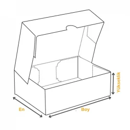20x13x5cm E-Ticaret Kutusu - 0,5 Desi Kutu - 4 Nokta Kutu - Testliner - 4