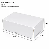 20×13×5 cm Box – E-Commerce Shipping Box – 0.5 Desi Box – 4-Point Glued Box – White - 2
