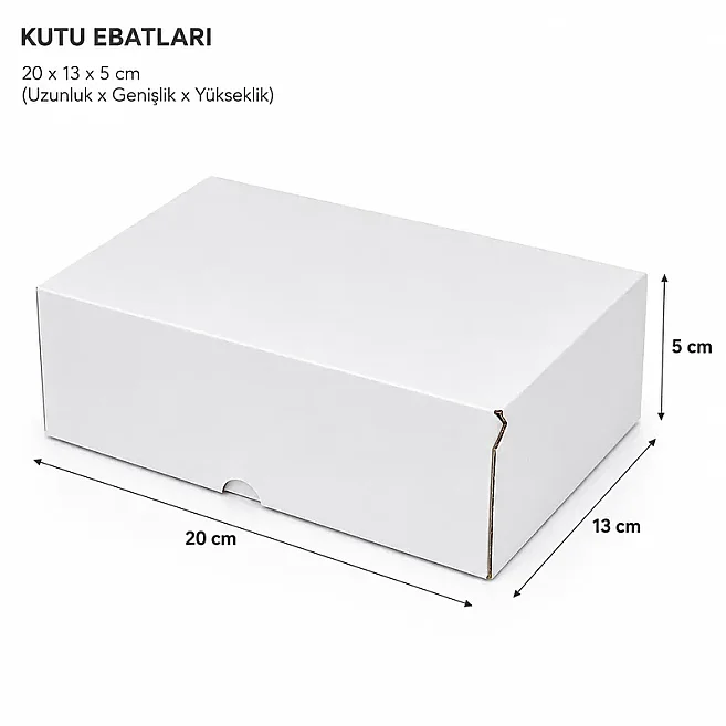 20×13×5 cm Box – E-Commerce Shipping Box – 0.5 Desi Box – 4-Point Glued Box – White - Kolicim (1)