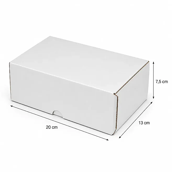 20x13x7,5cm E Ticaret Kutusu - 0,7 Desi Kutu - 4 Nokta Kutu - Beyaz - 2