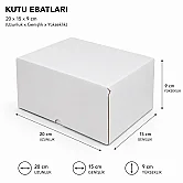 20x15x9cm E Ticaret Kutusu - 0,9 Desi Kutu - 4 Nokta Kutu - Beyaz - 2