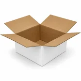 20x20x10cm Single Corrugated Box - White - 1