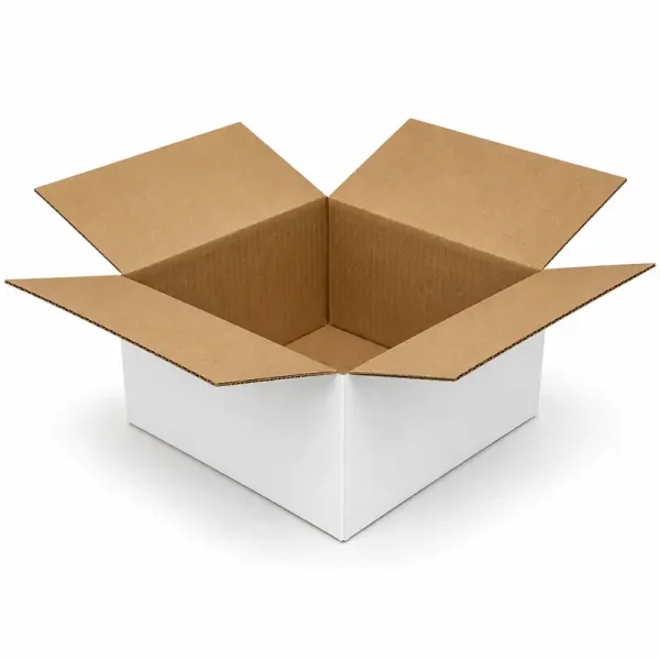 20x20x10cm Single Corrugated Box - White - 1