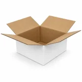 20x20x10cm Single Corrugated Box - White - 3