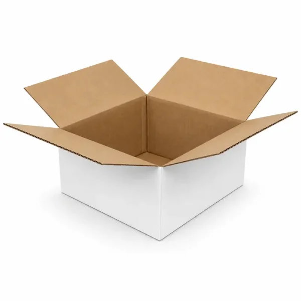 20x20x10cm Single Corrugated Box - White - 3