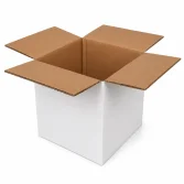 20x20x20cm Double Corrugated White Box - 3