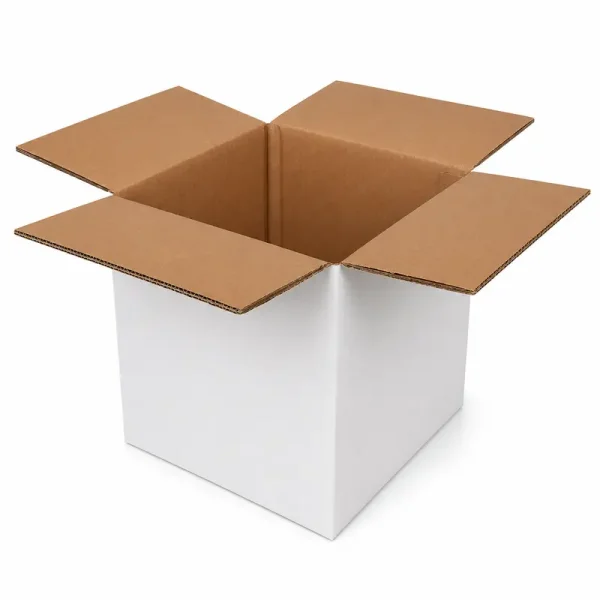 20x20x20cm Double Corrugated White Box - 3