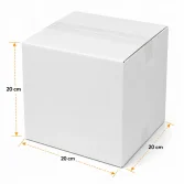 20x20x20cm Double Corrugated White Box - 2