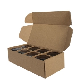 20x9.5x5.4cm Box - 0.3 Desi Box - Box with Compartment - Kraft - Thumbnail