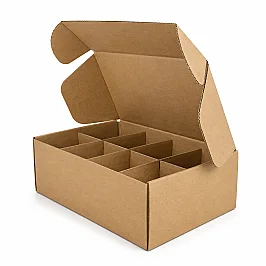 20x9,5x5,4cm Kutu - 0,3 Desi Kutu - Bölmeli Kutu - Kraft - 1