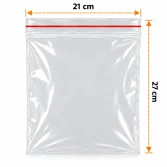 أكياس بسحاب 21×27 سم — 300 قطعة - 1