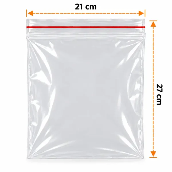 أكياس بسحاب 21×27 سم — 300 قطعة - 1