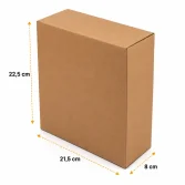 21.5x8x22.5cm Locked Box - Kraft - 3