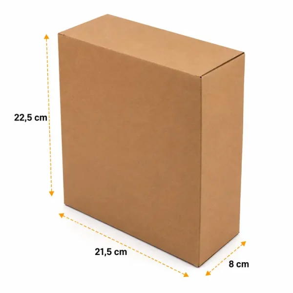 21.5x8x22.5cm Locked Box - Kraft - 3