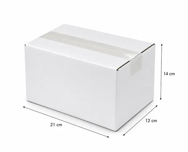 صندوق مموج واحد 21 * 12 * 14 سم-أبيض - 3