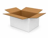 صندوق مموج واحد 21 * 12 * 14 سم-أبيض - 1