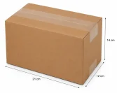 21x12x14cm Koli - 1,2 Desi Koli - Tek Oluklu Koli - Kraft - 3