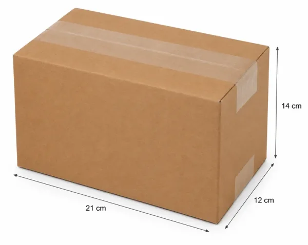 21x12x14cm Koli - 1,2 Desi Koli - Tek Oluklu Koli - Kraft - 3