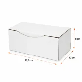 22,5x12x8cm Kutu - 0,7 Desi Kutu - Kilitli Kutu - Yeni Tip - Beyaz - 2