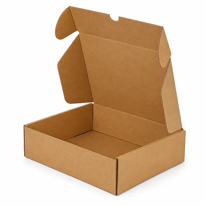 22,5x12x8cm Kutu - 0,7 Desi Kutu - Tek Oluklu Kilitli Kutu - Kraft - 1
