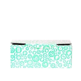 22,5x12x8cm Turquoise Patterned Box - Thumbnail