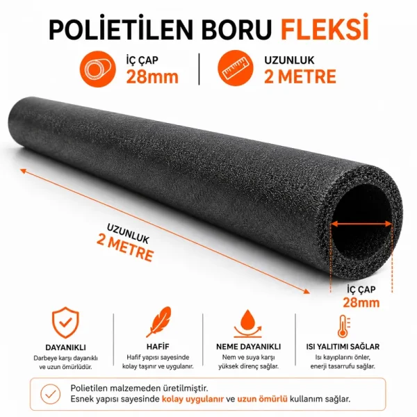 22x10 mm Flexi Pipe Insulation – Size 24 – 2 Meters - Kolicim (1)